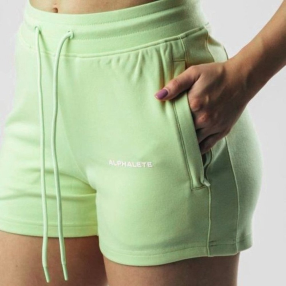 (A9) Alphalete Essential Core Athletic Shorts Neverland, Light Green, Size L,NWT